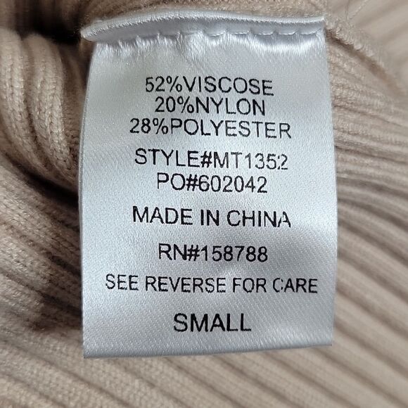 Anthropologie Mable Cropped Tan Mockneck Size Small - Picture 6 of 8